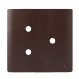 Placa p/ 3 Furos 4x4 - Novara Marrom Fosco